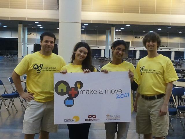 HEROfarmers at the big "Make a Move" event in New Orleans, put on by the New Orleans Mission and HEROfarm.